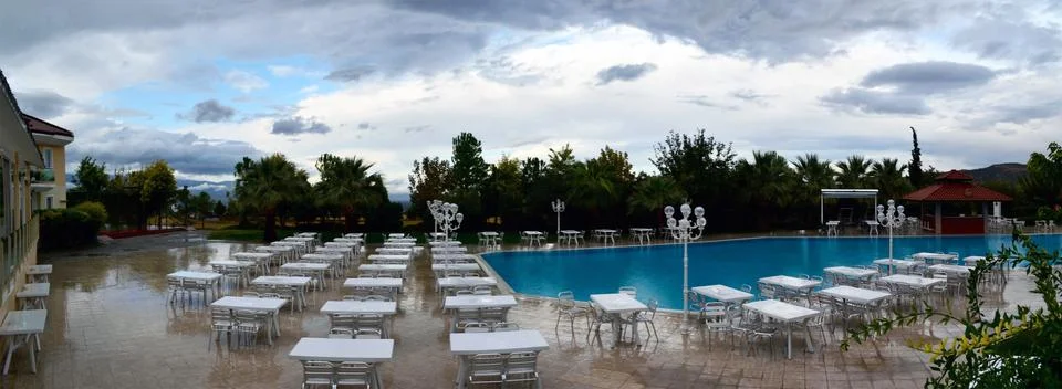 Pool at hotel Stock Photos
