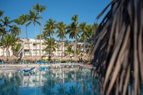 The pool at the hotel Stock Photos