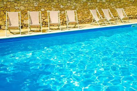 Pool in hotel Stock Photos