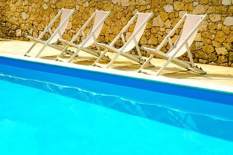 Pool in hotel Stock Photos