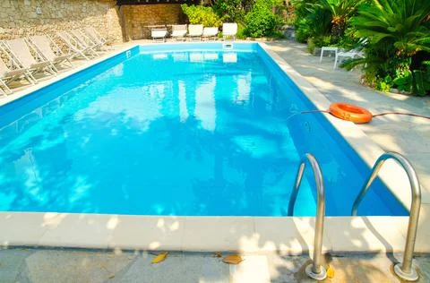 Pool in hotel Stock Photos