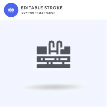 Pool icon vector, filled flat sign, solid pictogram isolated on white, logo i Stock Illustration