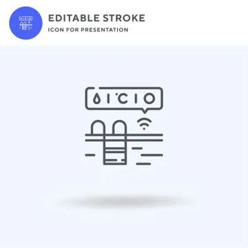 Pool icon vector, filled flat sign, solid pictogram isolated on white, logo Stock Illustration