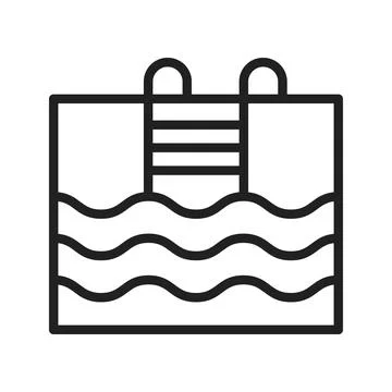 Pool icon vector image. Illustrazione stock