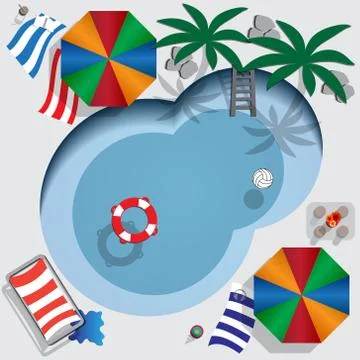 Pool. Stock Illustration