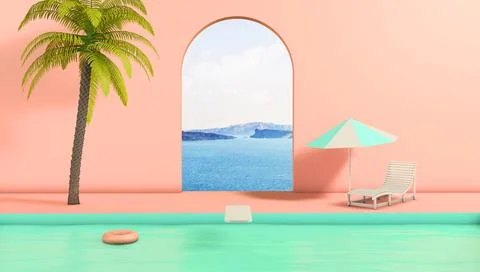 Pool infinite Illustrazione stock