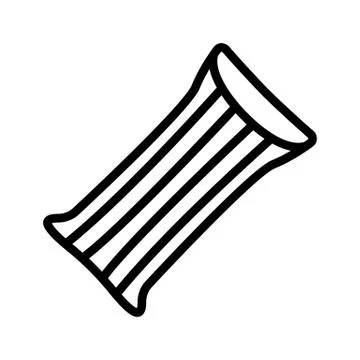 Pool inflatable mattress icon vector outline illustration Illustrazione stock