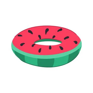 Pool inflatable ring cartoon vector illustration Stock Illustration