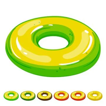 Pool inflatable ring cartoon vector graphic Stock Illustration