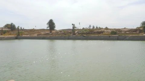 Pool Inside an Ancient Temple Stock Footage 87129263