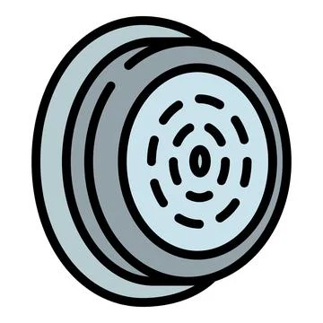 Pool inside filter icon, outline style Stock Illustration