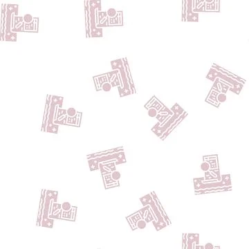 Pool inspection services glyph seamless pattern 스톡 일러스트