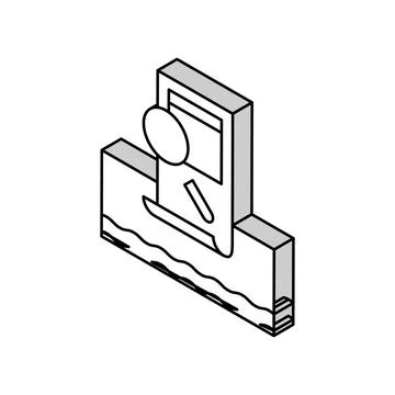 Pool inspection services isometric icon vector illustration 스톡 일러스트