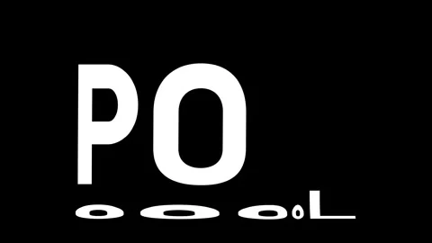 Pool Kinetic Warp Text Animation on black background. Stock Footage 314999113