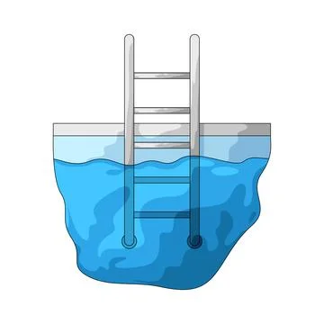 Pool ladder illustration イラスト素材