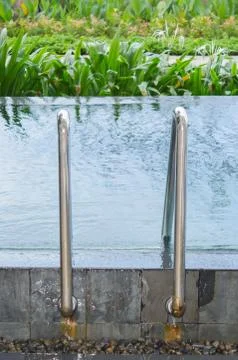 Pool ladder Foto stock