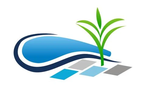 Pool Landscape Design Construction Stock Illustration