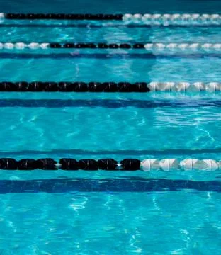 Pool lane ropes Stock Photos