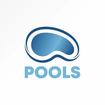 Pool logo. Swimming pool design. Abstract concept. Stock Illustration