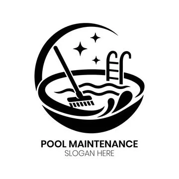 Pool Maintenance Logo Expert Service Stock Illustration