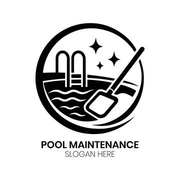 Pool Maintenance Logo Modern Service Stock Illustration