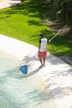 Pool maintenance Fotos de archivo
