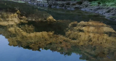 Pool Mirroring Ancient Limestone Walls Видео 330271101