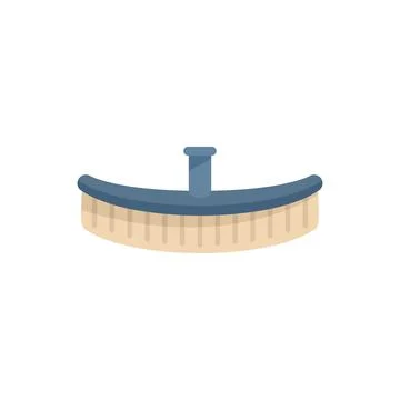 Pool mop brush icon flat vector. Water net 스톡 일러스트