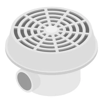 Pool motor filter icon, isometric style Stock Illustration