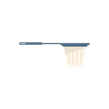 Pool net catch icon flat vector. Cleaning repair Stock Illustration