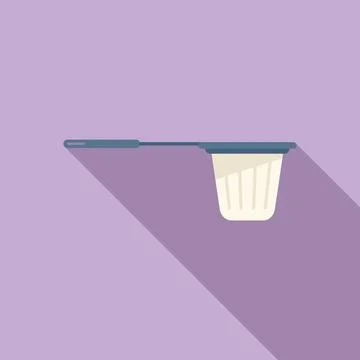 Pool net catch icon flat . Cleaning repair Stock Illustration