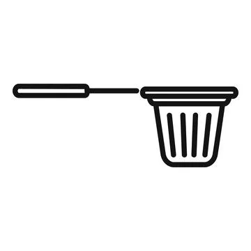 Pool net catch icon outline vector. Cleaning repair Illustrazione stock