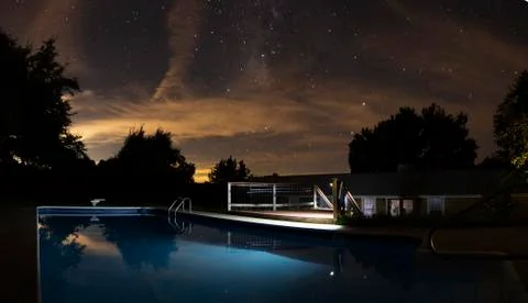 Pool at night 写真素材