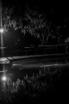 A pool on the night Stock Photos