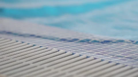 Pool overflow grate Stock Footage 310268687