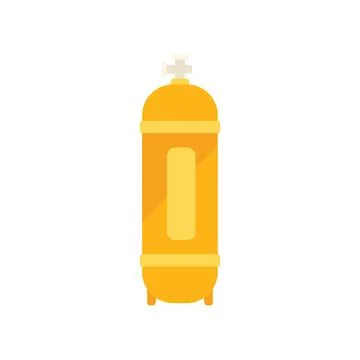 Pool oxygen tank icon flat vector. Cleaning pool 스톡 일러스트