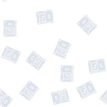 Pool ozonator glyph seamless pattern 스톡 일러스트