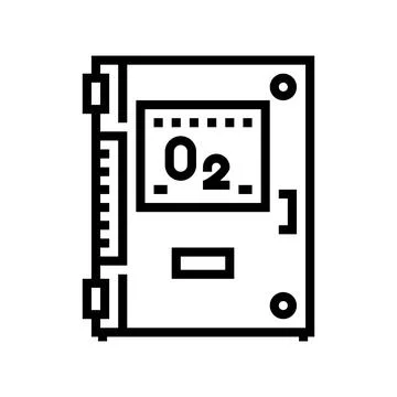 Pool ozonator line icon vector illustration Stock Illustration