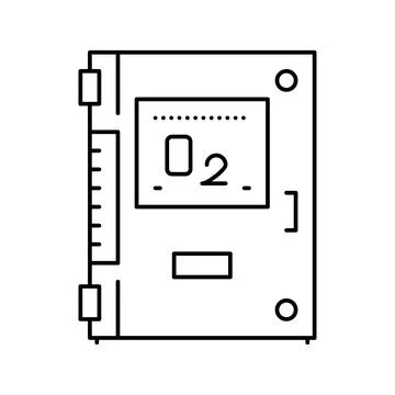 Pool ozonator line icon vector illustration Stock Illustration