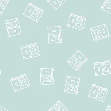 Pool ozonator line seamless pattern Stock Illustration