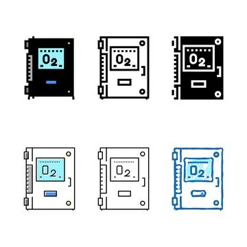 Pool ozonator multistyle color icon vector イラスト素材