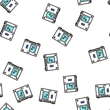 Pool ozonator vector seamless pattern Stock Illustration