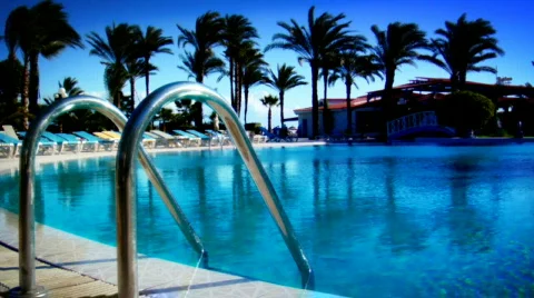 Pool in Paradise Stock Footage