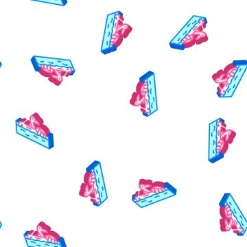 Pool party event isometric icon seamless pattern Stock Illustration