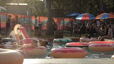 Pool Party Stock Footage 91955511