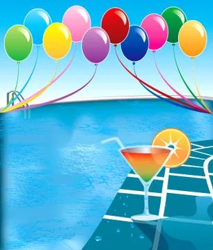 Pool Party Stock Illustration