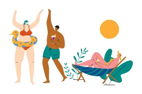 Pool Party Illustration Stock Illustration