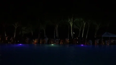 Pool party scene Stockbeeldmateriaal 100634890