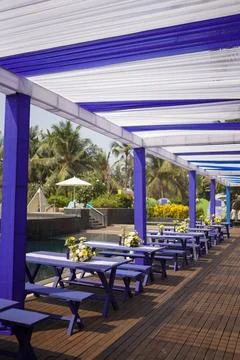 Pool Party Setup at Goa. Stock Photos