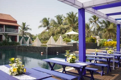Pool Party Setup at Goa. Fotos Stock